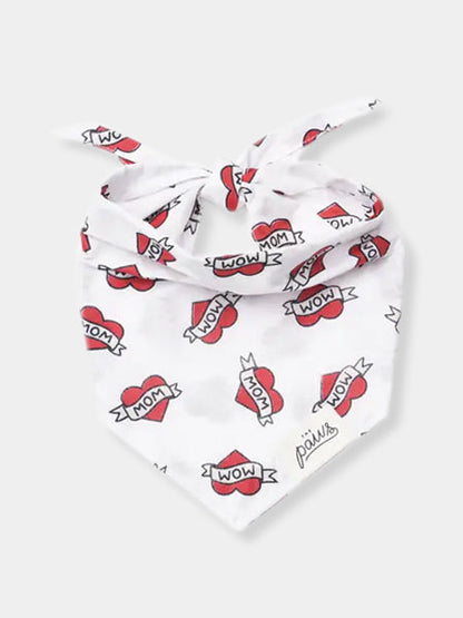 Bandana pour chien - Motif Love Mom ♥️ - The Paws