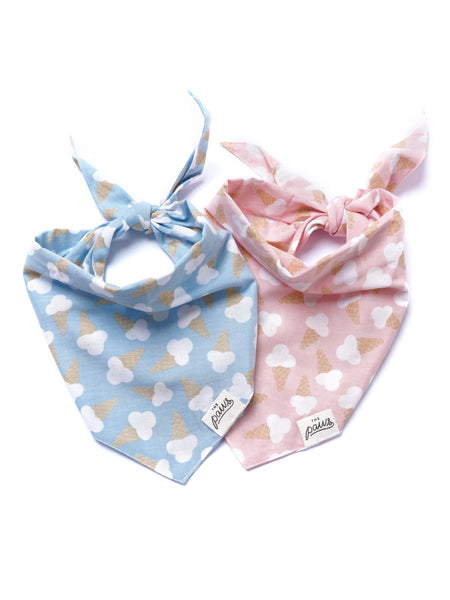 Bandana pour chien - Glace Rose - The Paws