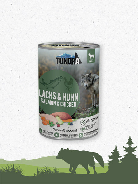 Pâtée pour chien - Recette Saumon 🐟 et Poulet 🐓 - Tundra