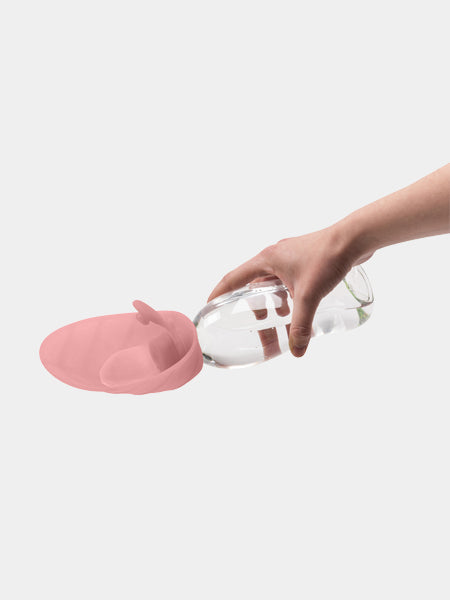 Gourde et distributeur d'eau portable Leaf - Rose - United Pets