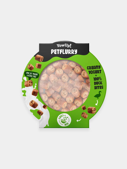 Yaourt pour chien avec topping au Canard 🦆 - Pet Flurry de Yow Up !