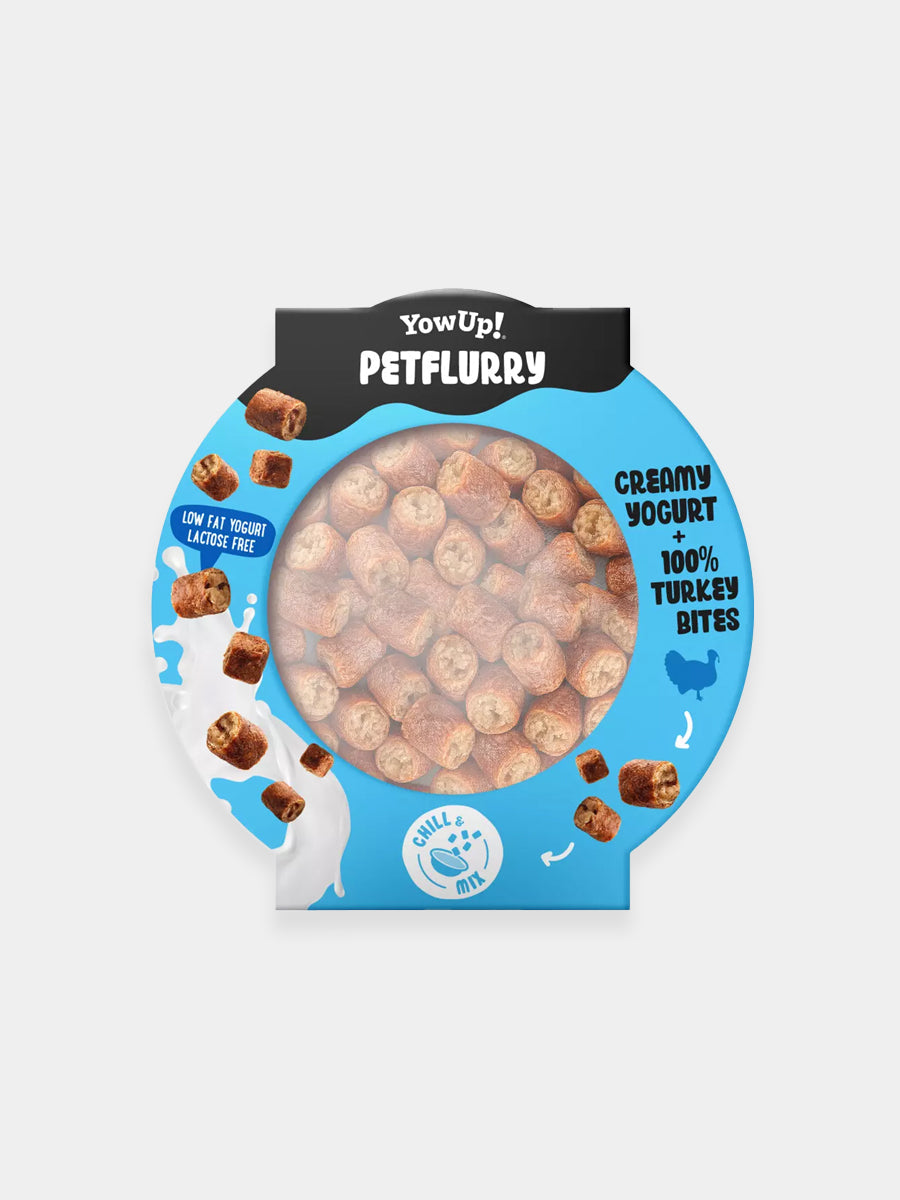Yaourt pour chien avec topping à la Dinde 🦃 - Pet Flurry de Yow Up !