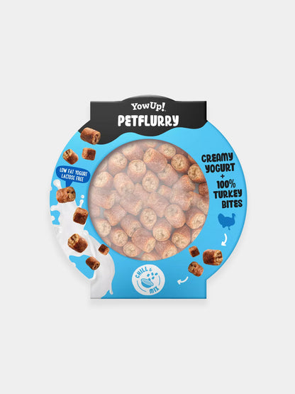 Yaourt pour chien avec topping à la Dinde 🦃 - Pet Flurry de Yow Up !