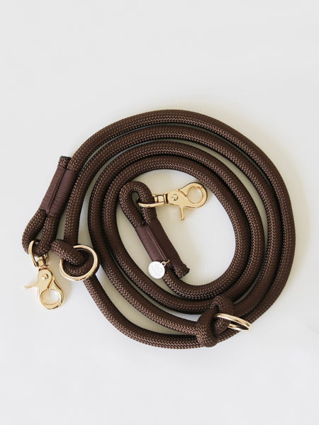 Laisse pour chien "mains libres" en corde - Marron - Furlou