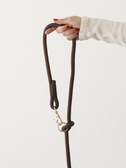 Laisse pour chien "mains libres" en corde - Marron - Furlou