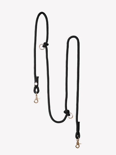 Laisse pour chien "mains libres" en corde - Noir - Furlou