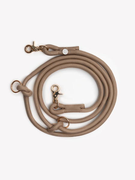 Laisse pour chien "mains libres" en corde - Sand (Sable) - Furlou