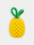 Jouet à remplir pour chien - ananas - Design coloré et décalé, forme ananas, Cavité intérieure à remplir de friandises, Résistant à la mastication