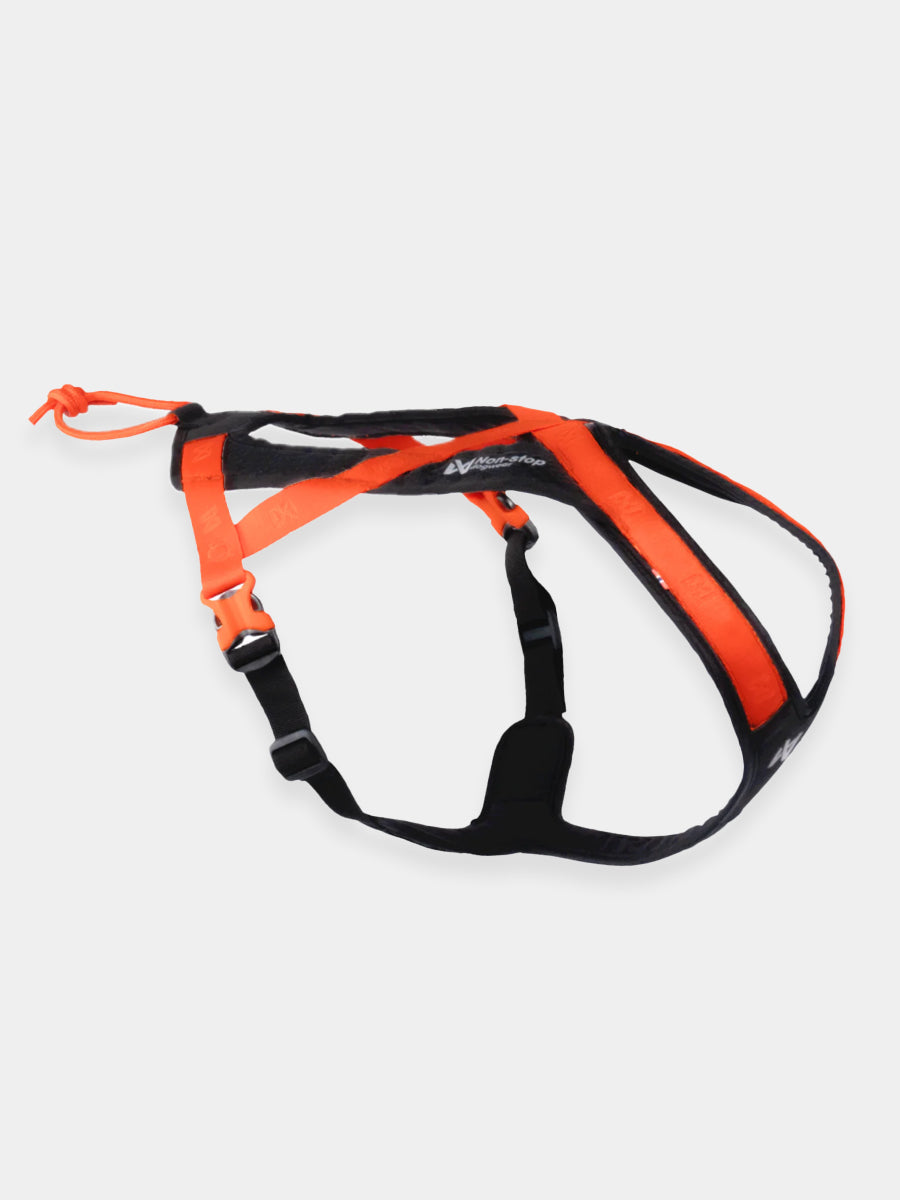 Harnais de traction court pour chien - Rush Harness - Orange/Noir