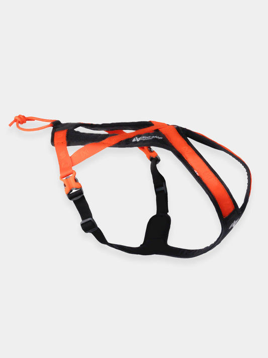 Harnais de traction court pour chien - Rush Harness - Orange/Noir