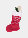 Jouet en peluche pour chien - chaussette de noël - Édition de Noël, Os en peluche caché à l'intérieur, Couine légèrement, papier sonore