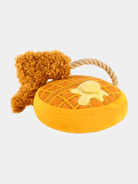 Jouet en peluche pour chien - Barking Brunch - Gaufre au poulet - Pet PLAY