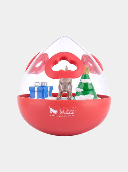 Jouet distributeur de friandises pour chien - Wobble Ball rouge - Pet PLAY