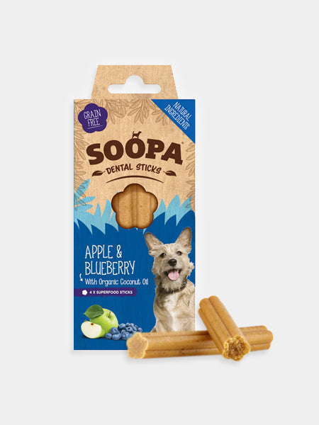 Bâtonnets à mâcher pour chien - Pomme et Myrtille
