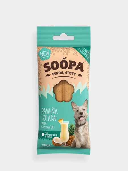Bâtonnets à mâcher pour chien - Paw-Na Colada 🥥🍍 - Soopa