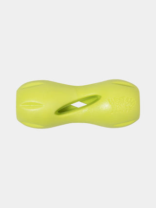 Jouet interactif puzzle pour chien - qwizl zogoflex - vert - S’adapte à la mâchoire du chien, Se garnit d’une friandise type Bully Stick