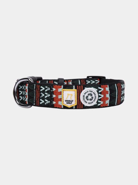 Collier original pour chien motif Woodland - Woolly Wolf