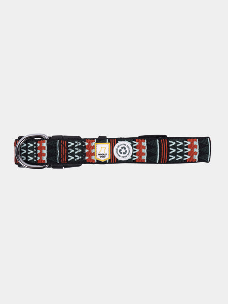 Collier original pour chien motif Woodland - Woolly Wolf