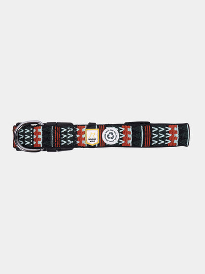 Collier original pour chien motif Woodland - Woolly Wolf