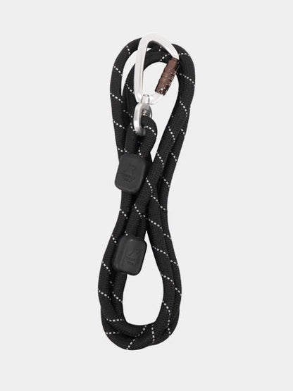 Laisse en corde recyclée pour chien - Black Raven - Woolly Wolf
