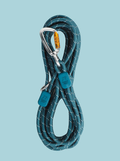Longe en corde recyclée pour chien - Deep teal - Woolly Wolf