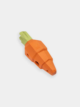 Jouet d'occupation pour chien - super veggiez carotte - 3 trous pour sticks à mâcher, Se garnit de beurre de cacahuète ou pâtée