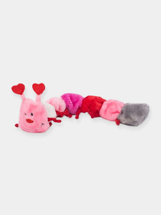 Peluche pour chien - mille-pattes valentin - 7 squeakers répartis dans le corps, Édition limitée Saint-Valentin, Poil tout doux