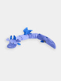 Peluche pour chien - zippy dragon bleu - 5 squeakers cachés dans la peluche, Occupe l’attention du chien, Bonne dépense physique et mentale