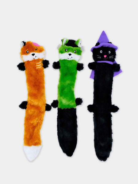 3 Peluches d'Halloween pour chien  - Zippy Paws- Halloween Skinny Peltz