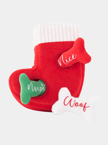 Jouet d'occupation pour chien original - Chaussette de Noël - ZippyPaws
