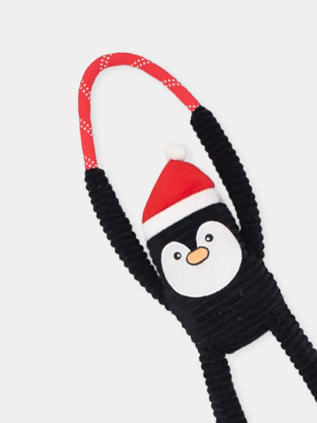 Peluche pour chien de Noël - Holiday RopeTugz Penguin 🐧 - Zippy Paws