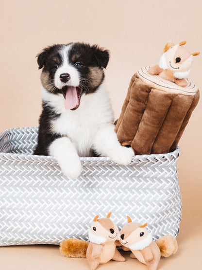 Jouet d'occupation pour chien original - Bûche Ecureuils 🐿️ - ZippyPaws