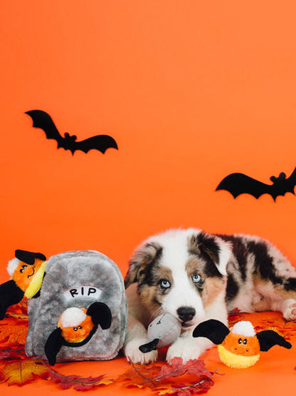Jouet d'occupation pour chien original - Tombe Halloween 🪦🍬  - ZippyPaws