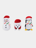 Trio de mini peluches de noël pour chien - festive animals - Squeaker dans chaque peluche, Format mini, compatible jouets de fouille
