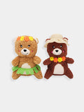 Duo de peluches pour chien - cheeky chumz - oursons hawaïens