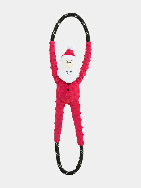 Peluche originale pour chien - Père Noel Santa RopeTugz 🎅 - Zippy Paws
