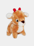 Peluche pour chien - renne rudolph - Peluche renne, édition limitée de Noël, Squeaker intégré qui couine au jeu, Convient aux chiens et aux chiots