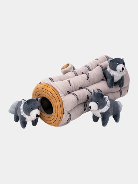 Jouet d'occupation pour chien original - Bûche Loups 🐺 - ZippyPaws